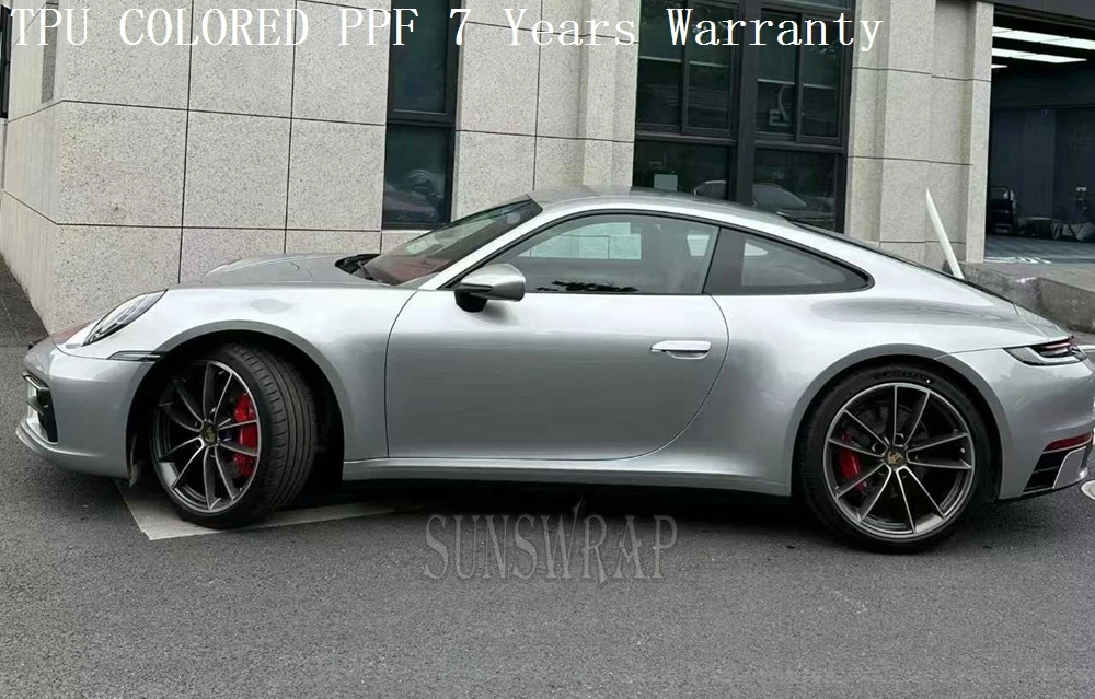 Highest quality Color TPU GT-Silver PPF Paint Protection PPF Film Wrap Anti-yellowing Self-healing thermal repair 5x52ft/roll