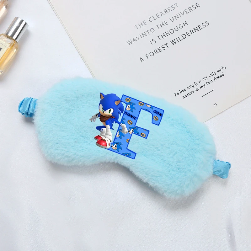 قناع عين قطيفة جديد من Sonics للنوم بشكل أفضل مطبوع عليه حروف كرتونية مقاومة للضوء غطاء عين ليلي أنيق لطيف وناعم معصوب العينينين