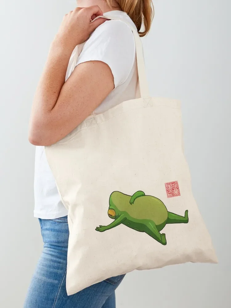 

Yoga Frog Mood Tote Bag free delivery bags Shopping bags shopper bags Cloth