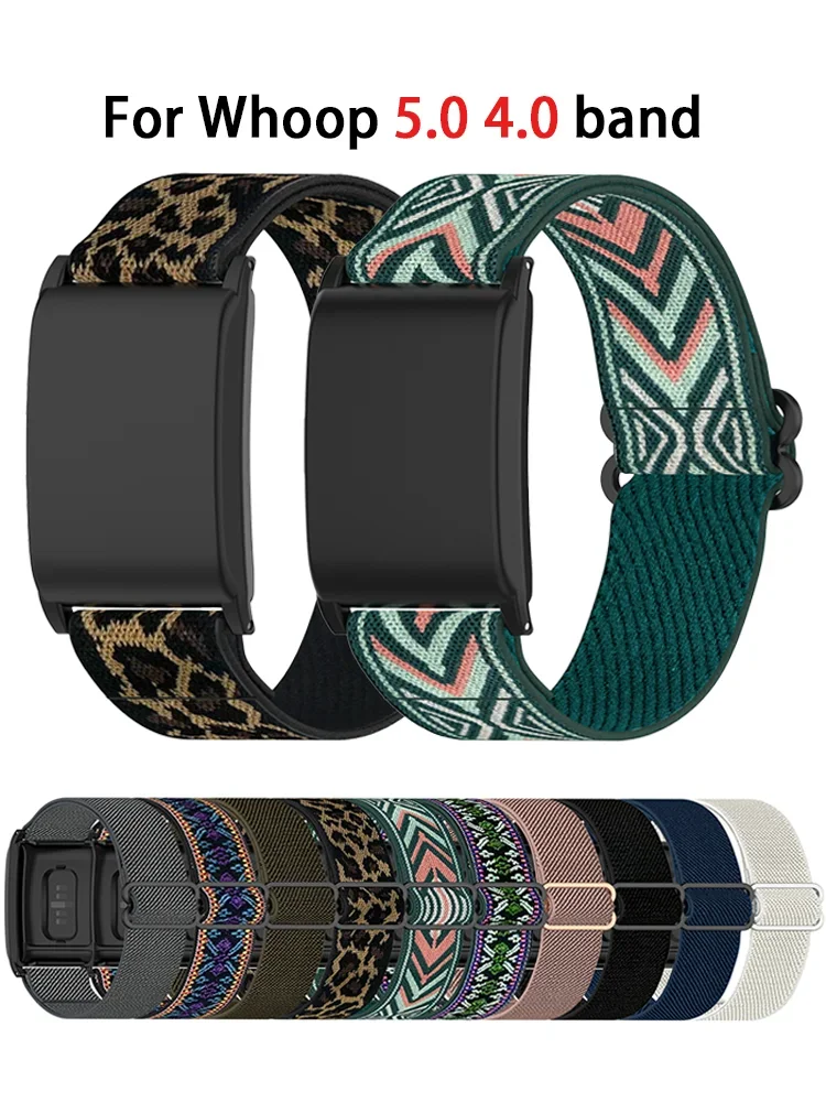 Cinturino sportivo in nylon intrecciato per cinturino Whoop 5.0 Sostituzione cinturino elastico per orologio correa cinturino da polso elastico per Whoop 4.0