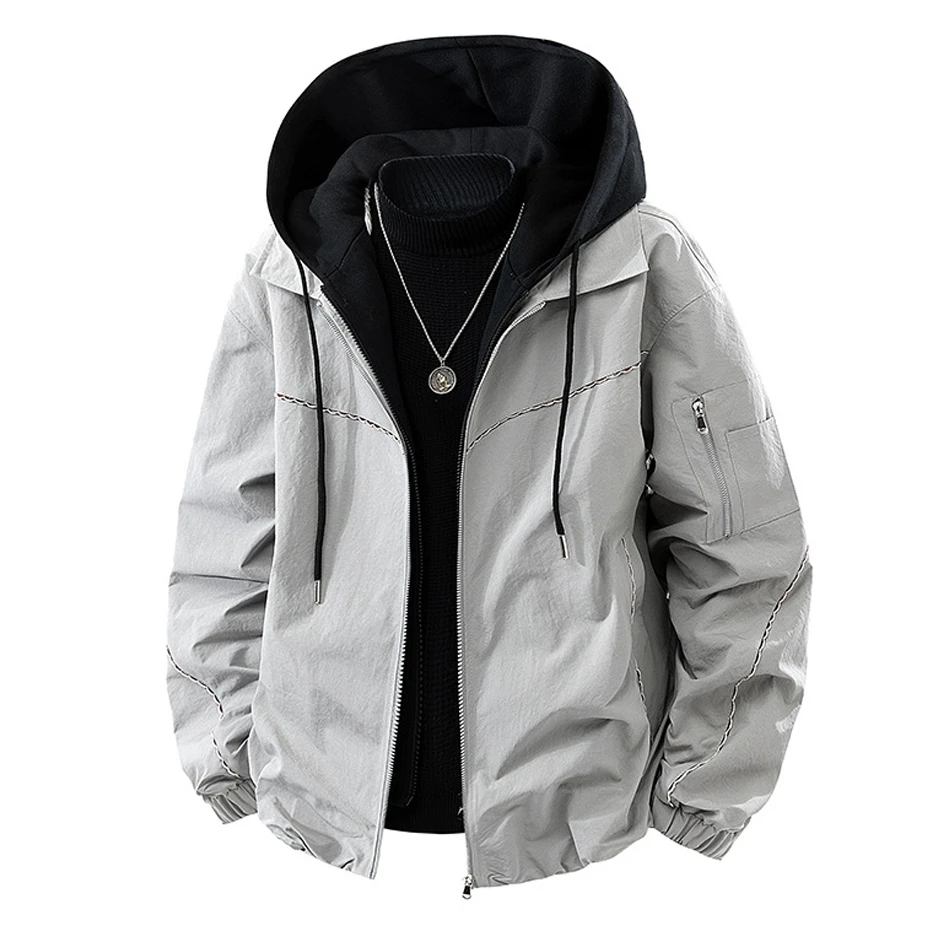 

Windbreaker Jacket Men Spring Autumn Camp Jackets Coats Male Fashion Casual Cargo Jacket Outerwear