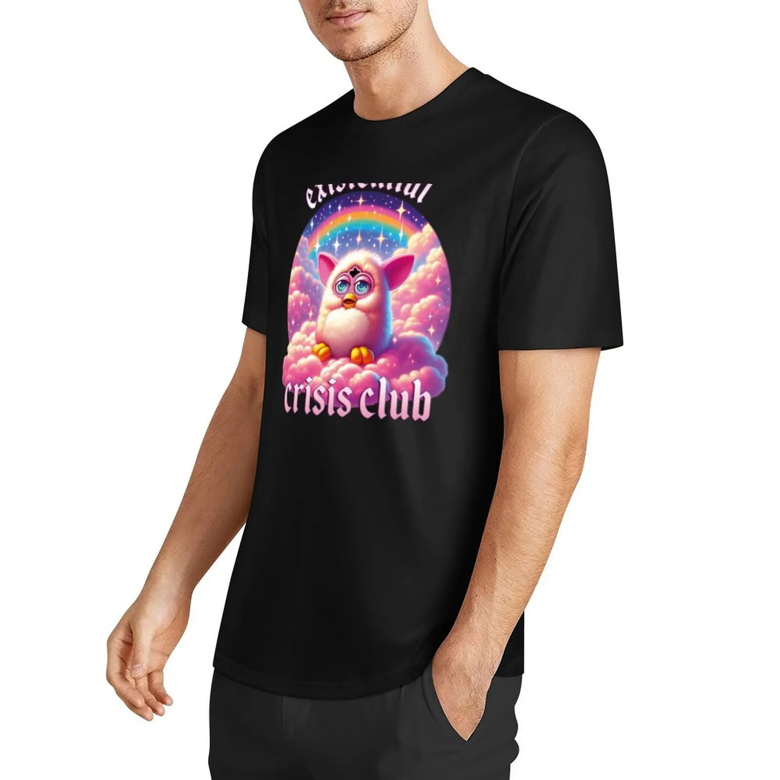 Existential Crisis Club Furby T-Shirt custom shirt anime Men's t shirts