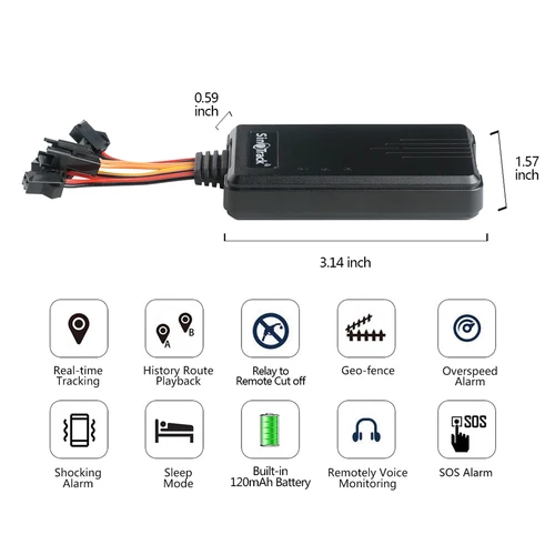 Imagen 2 del producto SinoTrack 4G GPS tracker ST-906L para dispositivo de seguimiento de vehículos de motocicleta y coche con aplicación gratuita de energía de aceite cortada