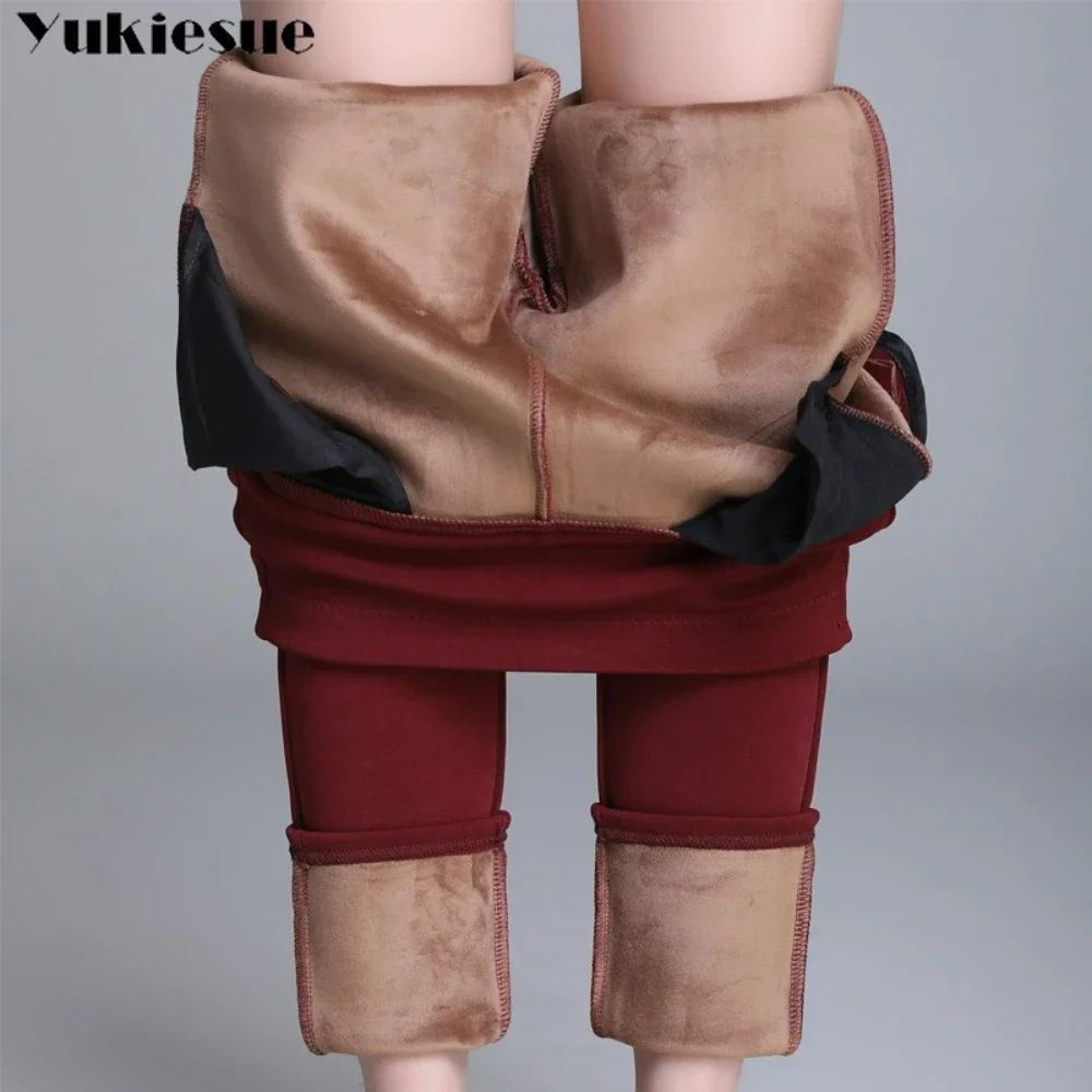 Women's Black Wearable Leggings 2020 Autumn Winter Fleece Lined Tights New High Waisted Slim Fit Long Pants