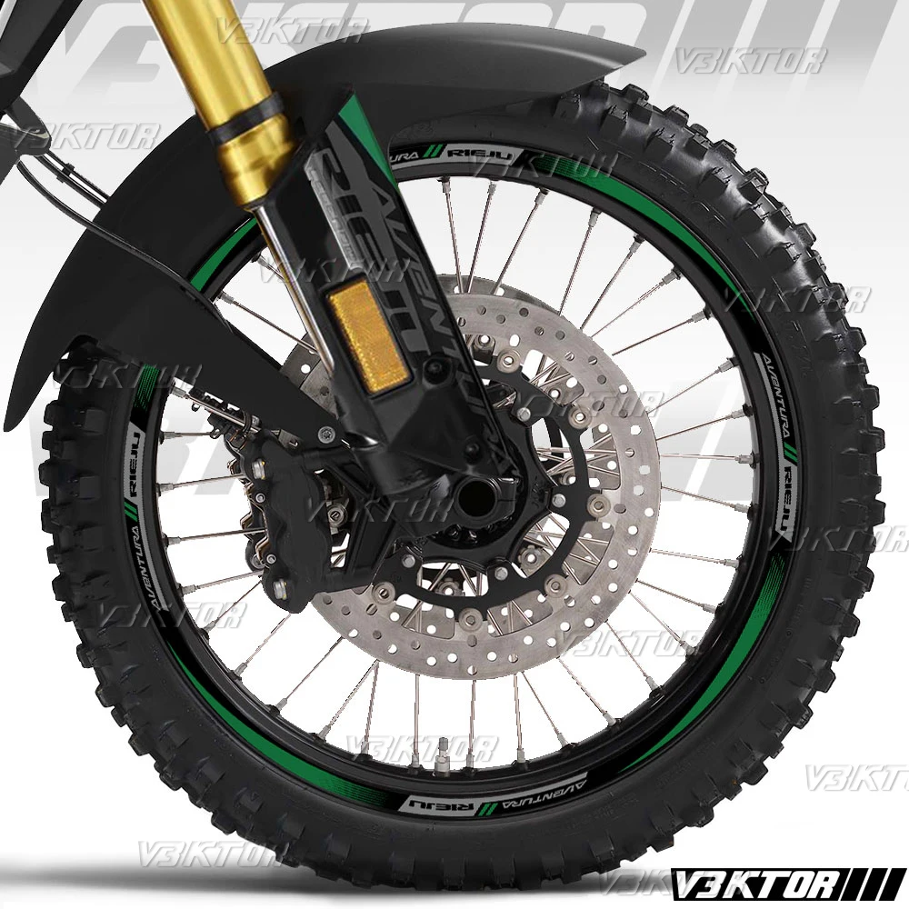 

For RIEJU Aventure 500 Reflective Motorcycle Wheel Stickers Motocross Rim Decals