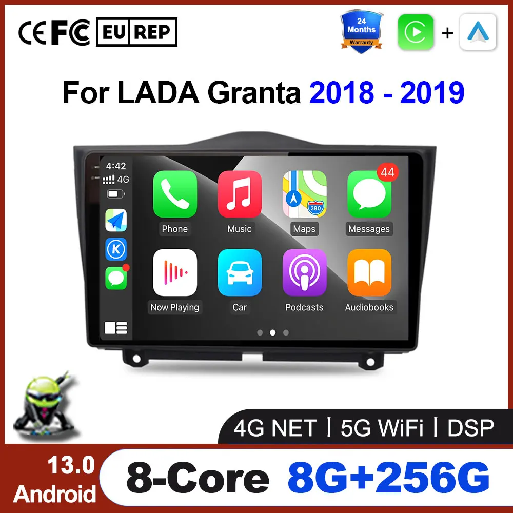 

Car Radio Carplay For LADA Granta Cross 2018 - 2019 Navigation GPS Android Auto Screen Video Stereo Wifi Bluetooth No 2din