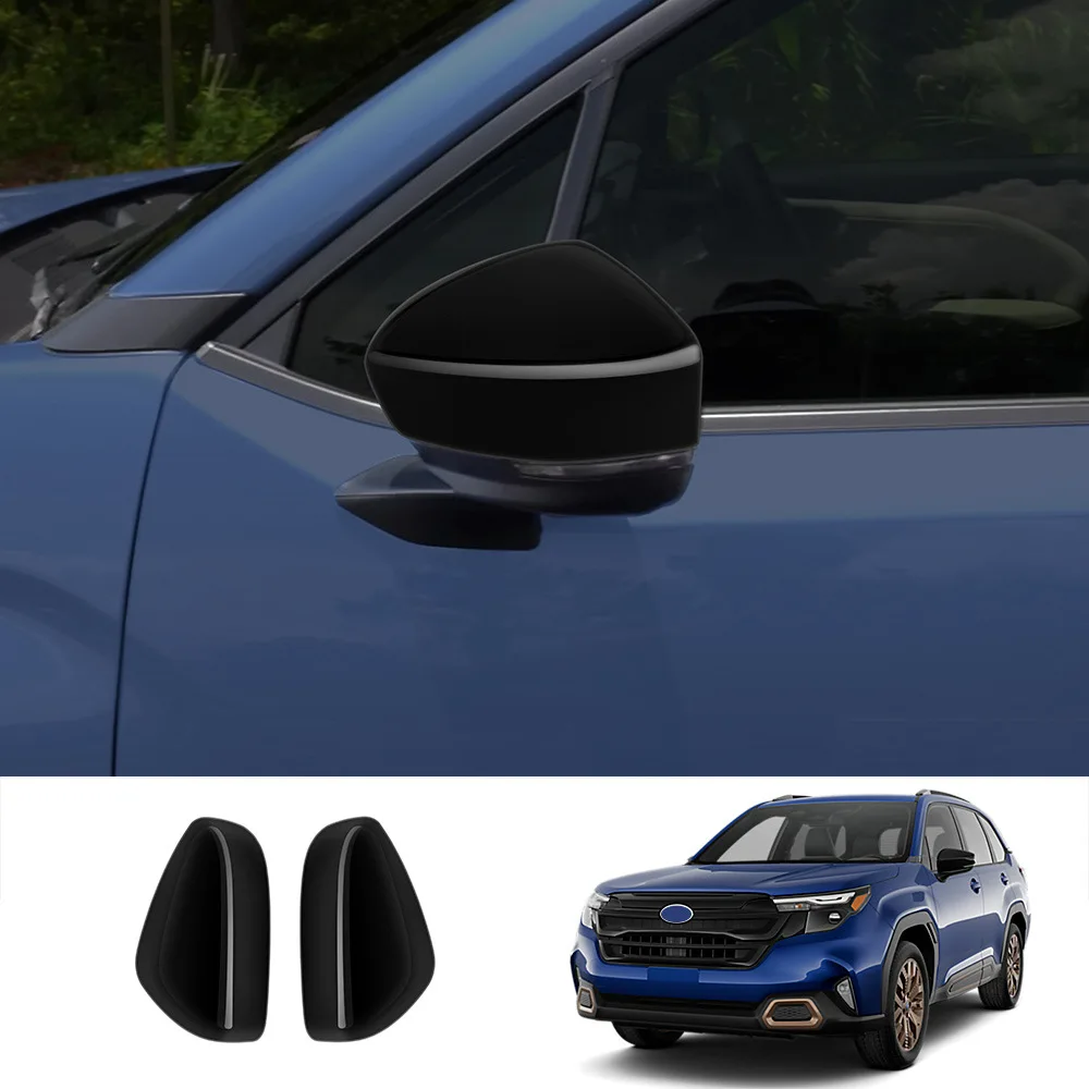 

For Subaru Forester 2024 2025 ABS Carbon Fiber Side Door Rearview Mirror Cover Trim Protection Cap Accessories Car Styling