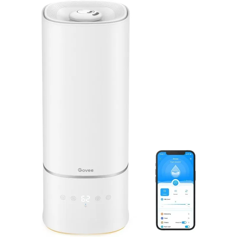 

Govee 6L Smart WiFi Humidifiers for Bedroom Large Room Plants, Top Fill Cool Mist Humidifier with App Control, Auto Mode