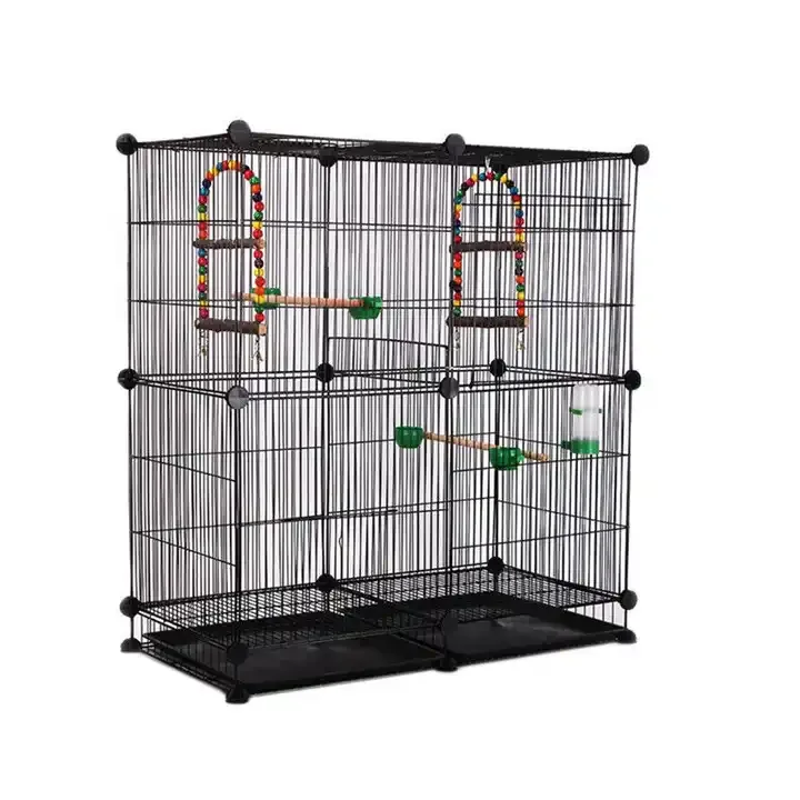 Factory Direct Big Space Heightened and Large Multi-layer Deluxe Breeding Birds Cage with Balcony