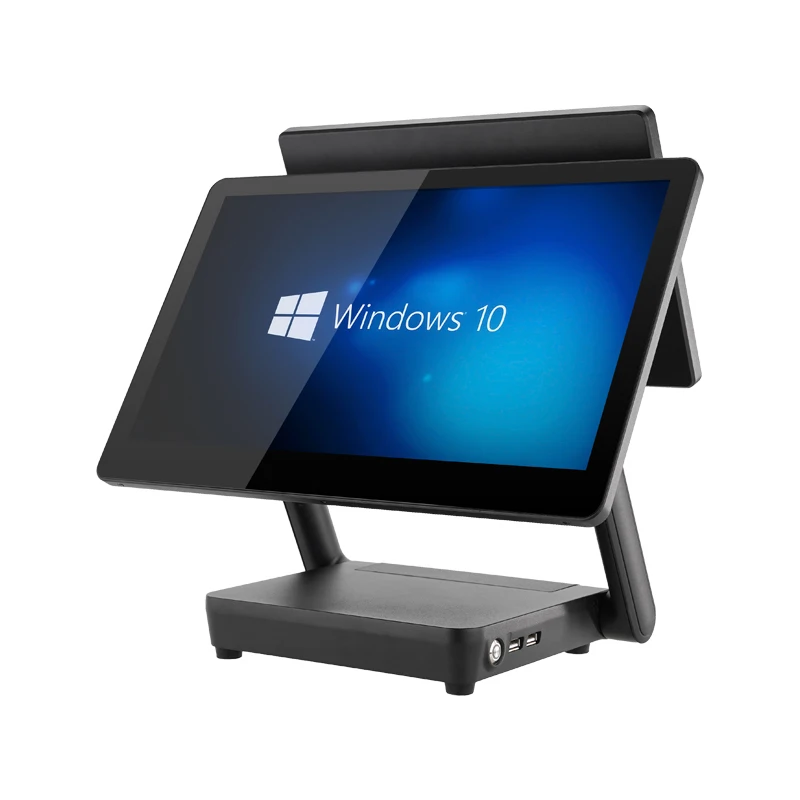 15.6 + 11.6 Inch Dual-screen Touch Pos Cash Register All-in-one Windows POS System Cash Register For Restaurants And Retail