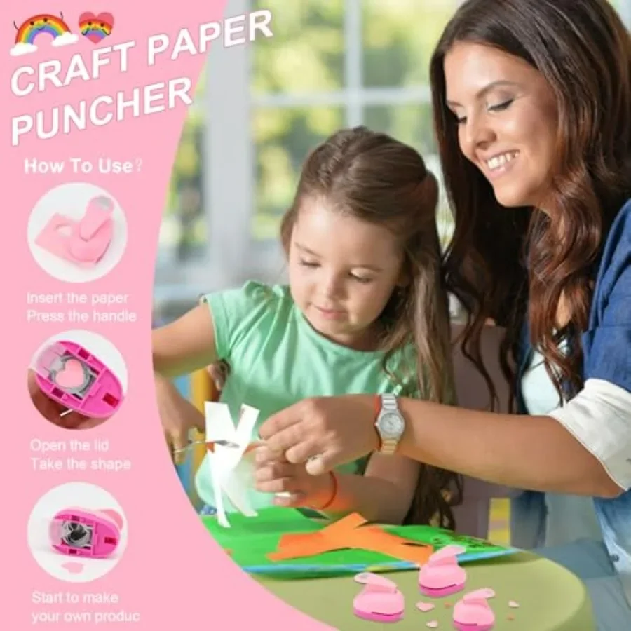 3PCS Paper Punches for Crafting HeartShaped Hole Punch Tool for Perfect for Scrapbook Photo Decoration Wedding Day Greeting Car