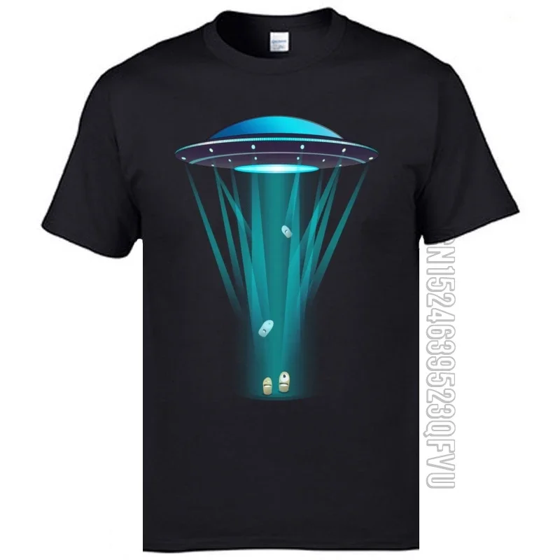 O-Neck Normal Tops T Shirt UFO Creft Abductees Attrack 100% Cotton Men's Crazy T-Shirt New Style Fashion Cool T Shirts Man