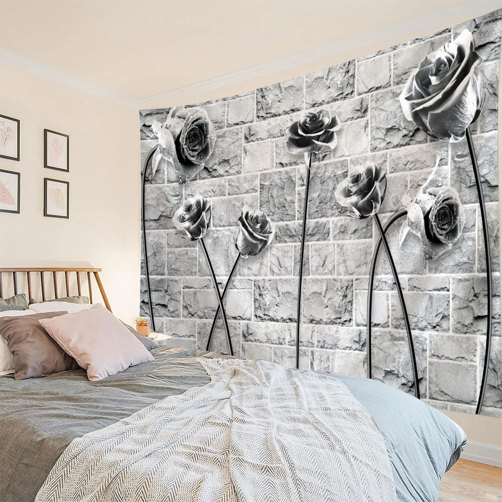 Stein Wand Kunst Tapisserie Bunte Holzmaserung Wandbehang Home Decor Boho Hintergrund Tuch Picknick Matte Blatt Sofa Decke Yoga Matte