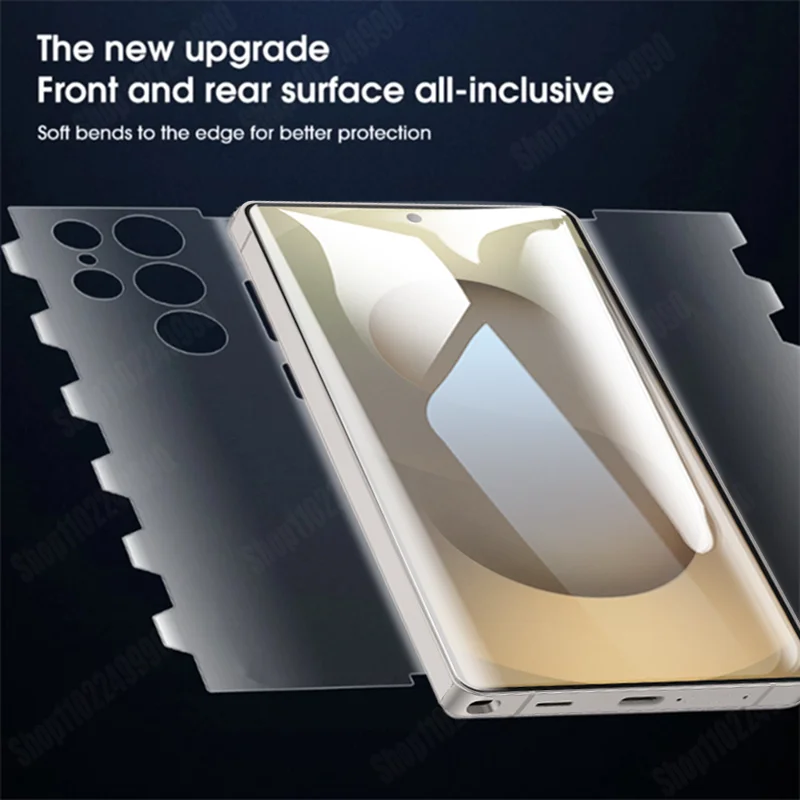4IN1 فراشة هيدروجيل فيلم لسامسونج S25 الترا S24 زائد S23 S22 S21 S20 حامي الشاشة لسامسونج نوت 20 الترا عدسة فيلم #2