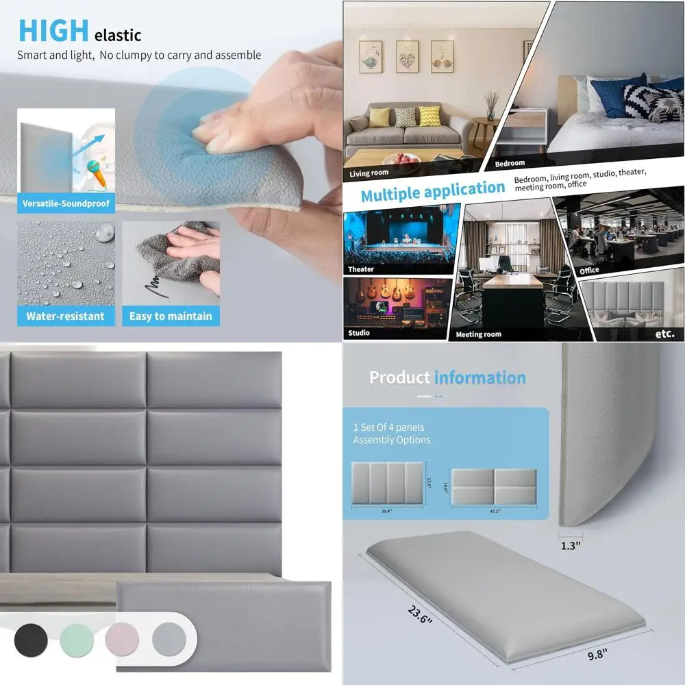 Grey 3D Upholstered…