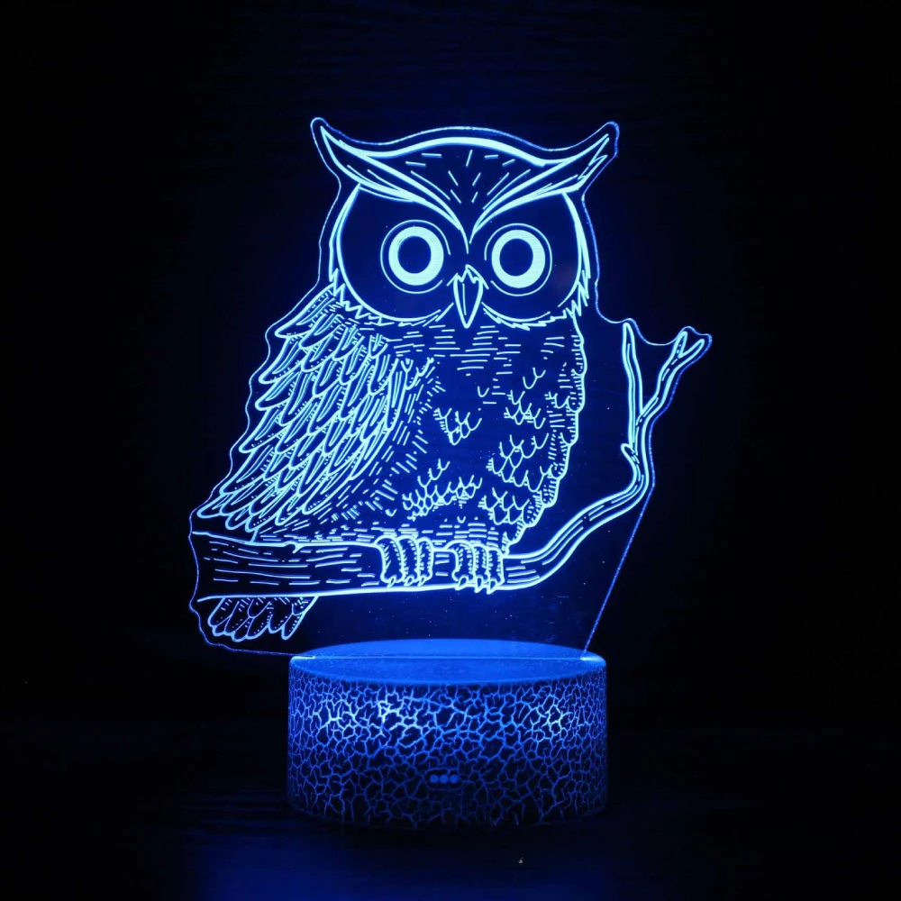 Nighdn Owl Lamp Touch 7 Color Changing 3D Night Light for Kids Bedroom Decoration Birthday Holiday Gift for Women Boys Girls