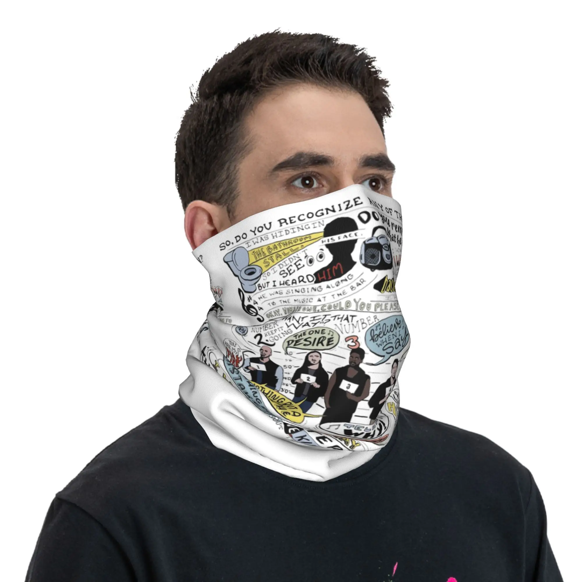 Quiero que camino B99 Bandana coloreada polaina para el cuello bufanda envolvente estampada gorros multiusos para correr para hombres mujeres adultos a prueba de viento
