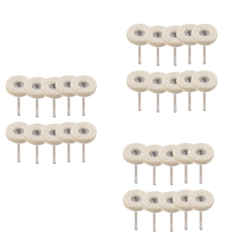 

【Rushed】30 Pieces 25Mm Felt Installation Polishing Pad Jewelry Polishing Polishing Polishing Pad Set T-Shaped