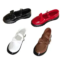 4cm Length Shoes with Bow Knot BJD Flat Bottomed Shoes Female Figures Shoes for