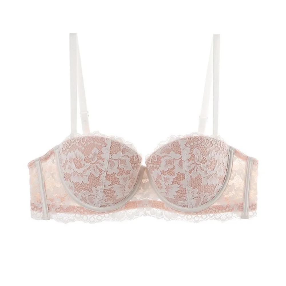 

Intimates Mesh Lace Flower Bra Deep V Anti-sagging Push Up Bra French Style Lingerie Women Underwear Girl