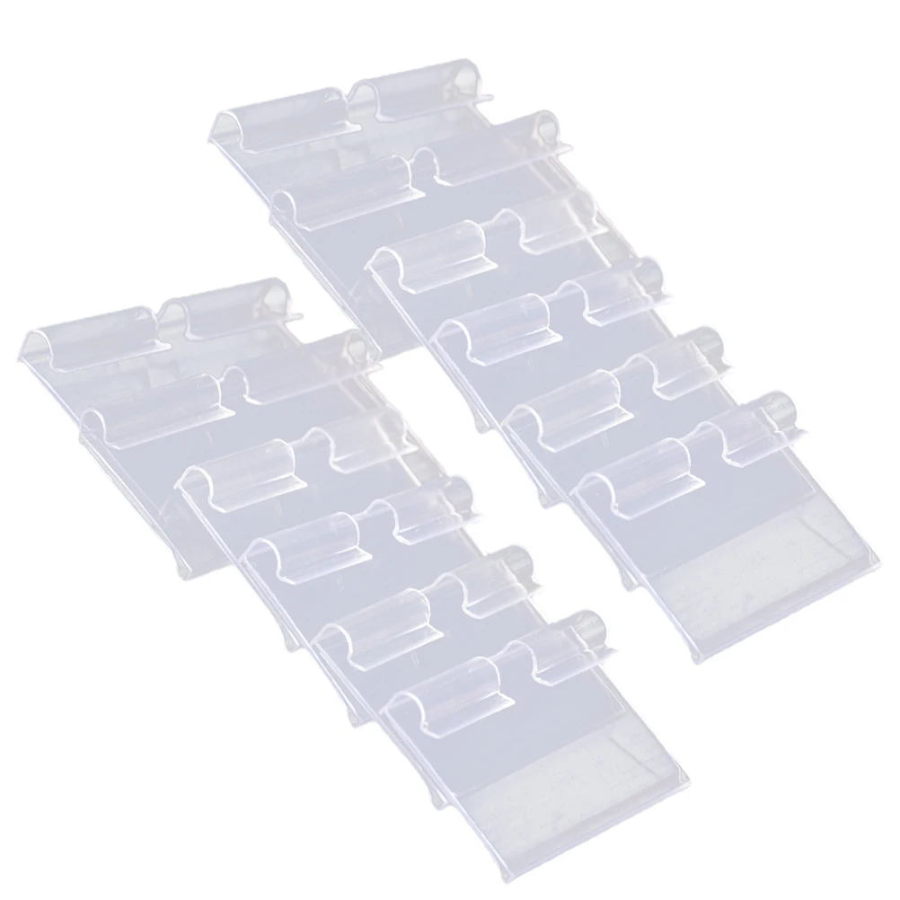 

36pcs Pvc Price Tags 4.2X8Cm Clear Plastic Supermarket Retail Store Shelf Label Tags For File Folder Organization