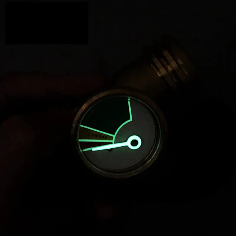 

ELOS-Outdoor Gas Tank Inflation Converter With Luminous Pressure Visual Gauge Brass Bottle Cylinder Connector