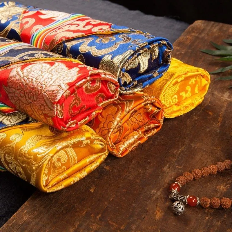 Tibetan Style Book Covering Cloth Buddhist Scripture Bag Copy Scripture Tablecloth Mantra Cloth Tibetan Ethnicity Jewelry Sto...