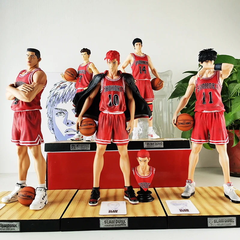 32cm Slam Dunk Gk Hanamichi Sakuragi Kaede Rukawa Basketball Player Standing Posture Pvc Anime Figures Model Decoration Toy Gift