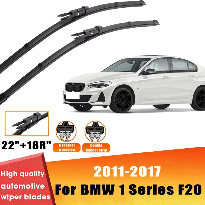 

2pcs Wiper Front Wiper Blades Set For BMW 1 Series F20 2011-2017 2012 2013 Windshield Windscreen Window 22"+18"Car Accessories