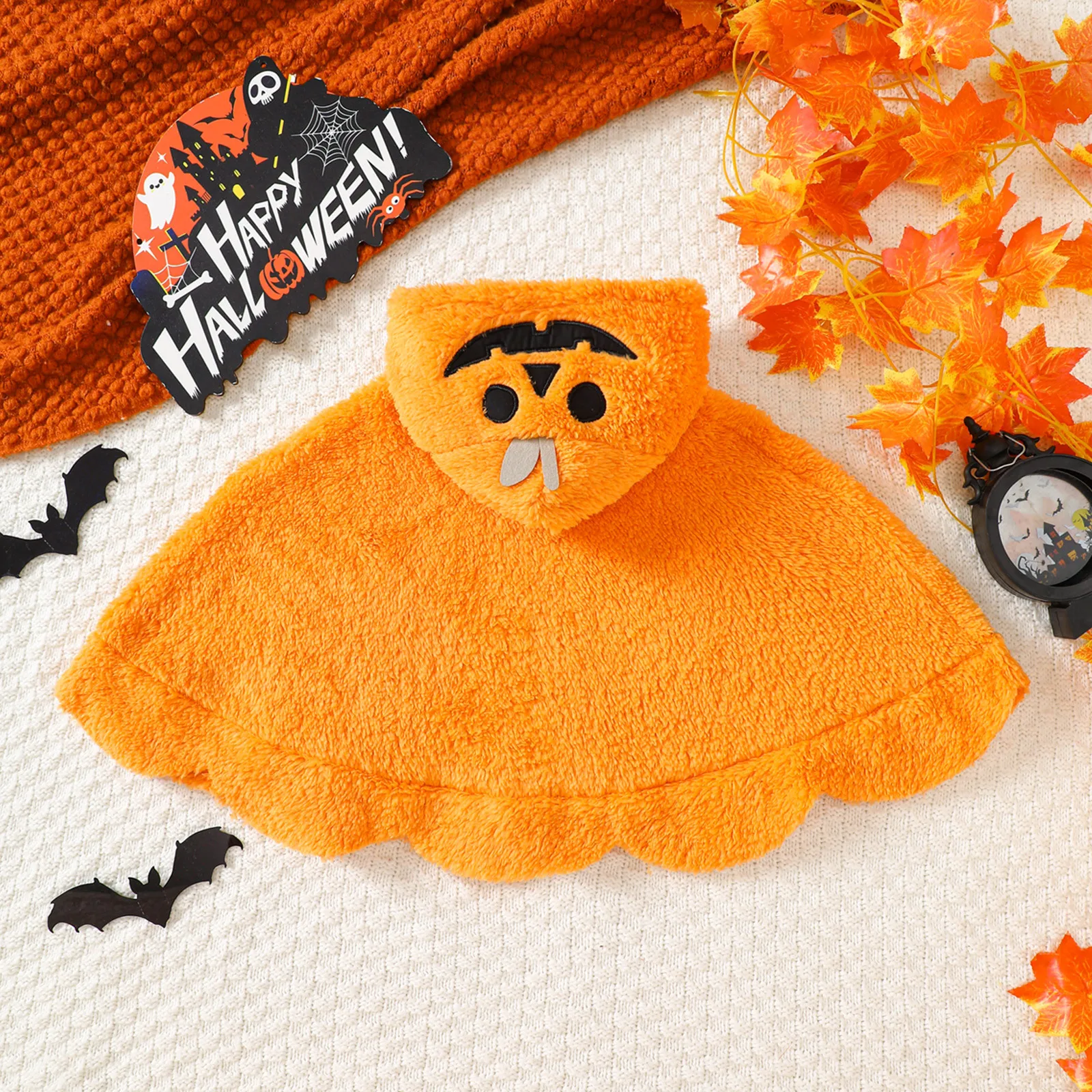 Baby Clothes Halloween Costumes Girls Pumpkin Cloak Coat Ghost Cosplay Cloaks For Party Birthday Dress Up Kids Fleece Outerwear