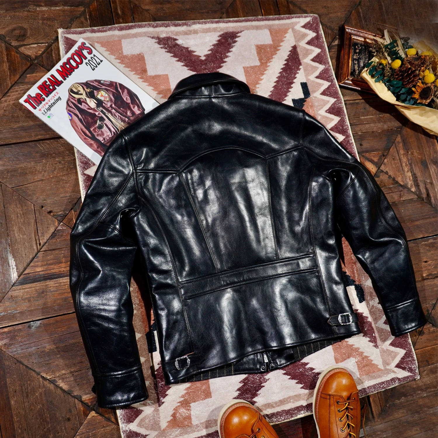 Tailor Brando Replica RA*OW CO*RY California Cub Version of The Classic 1930S Tea Core Horsehide Leather Jacket Biker Jacket