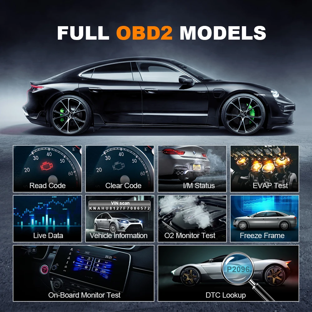 FOXWELL NT710 OBD2 Bidirektionaler Scanner, Diagnosetool, Testcodeleser, ECU-Codierung, A/F, Einstellung 30+, Reset, OBDII, Kfz-Scan