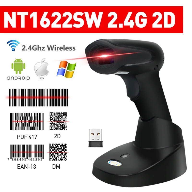 Barcode Scanner Drahtlose/verdrahtete 1D 2D Reader Bild QR PDF417 Daten Matrix Code Bar Pistole RS232 Bluetooth