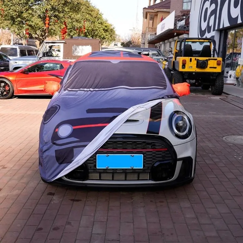 RP006 Customized One on One Printing Anti-Wrinkle Soft Stretch Cloth Fabric Elastic Spandex Indoor Car Cover