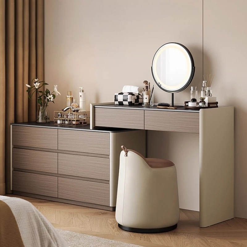

Modern Rock Makeup Vanity Dressing Table Dresser Toiletries Dressers For Bedroom Furniture Storage Locker Cabinet Drawers Desk