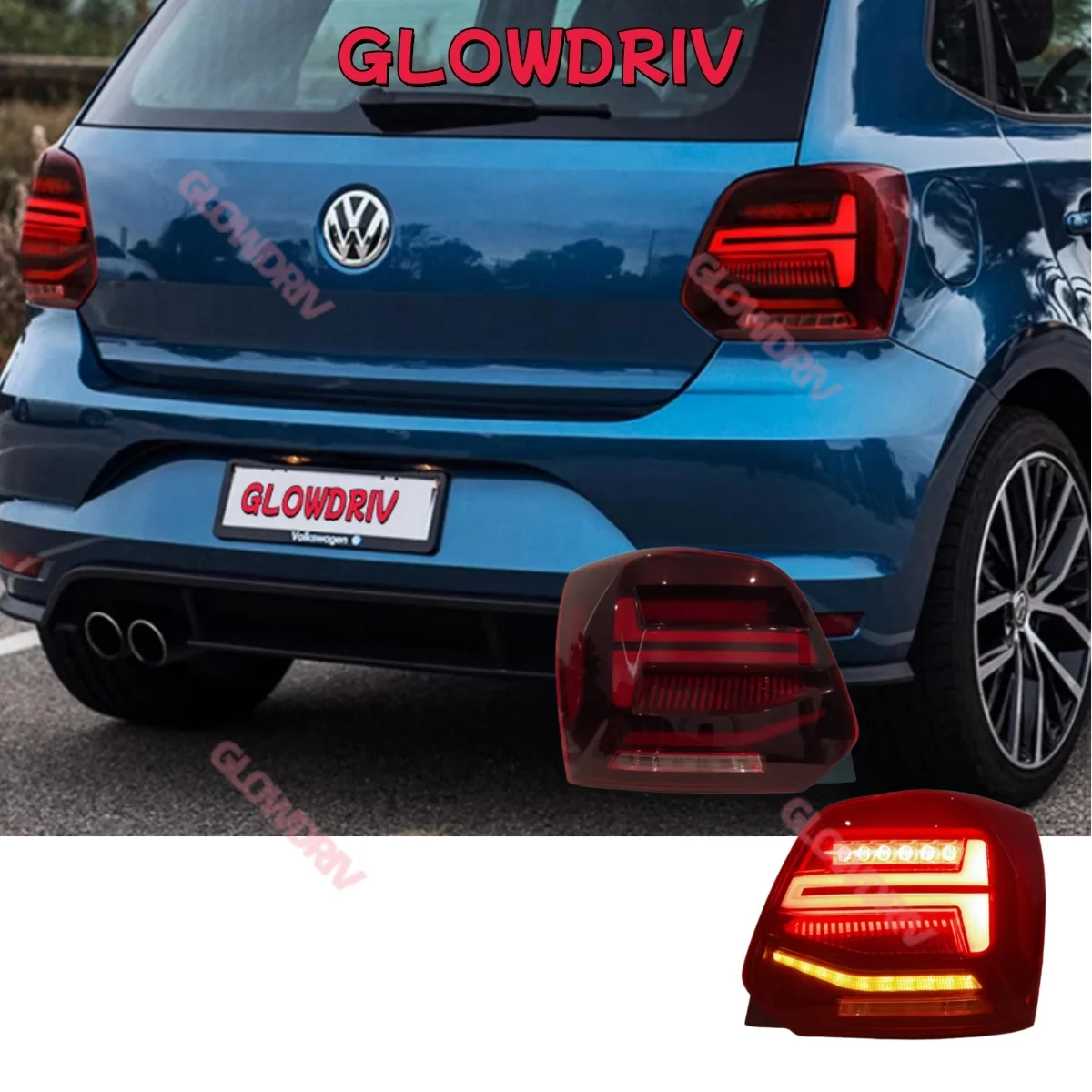 

Светодиодный задний фонарь для Volkswagen Polo 2011-2017, комплект для модернизации, установка без доработок (plug and play)