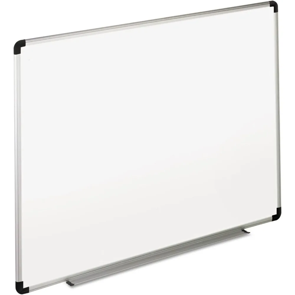 

Universal Modern Melamine Dry Erase Board with Aluminum Frame, 72 x 48, White Surface