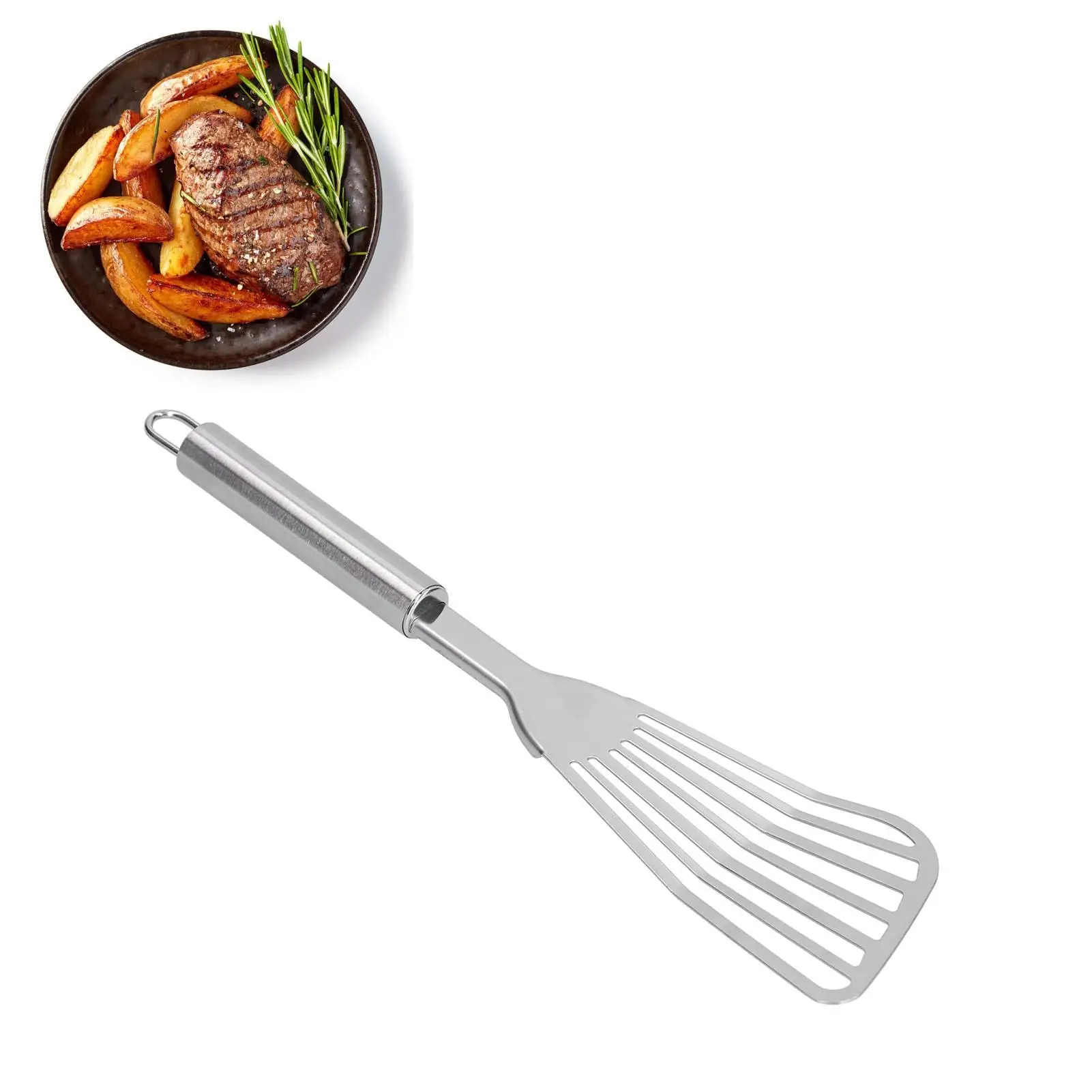 Slotted Fish Spatula for kitchen Tool - Perfect for Cooking, for camping & for restaurant Use