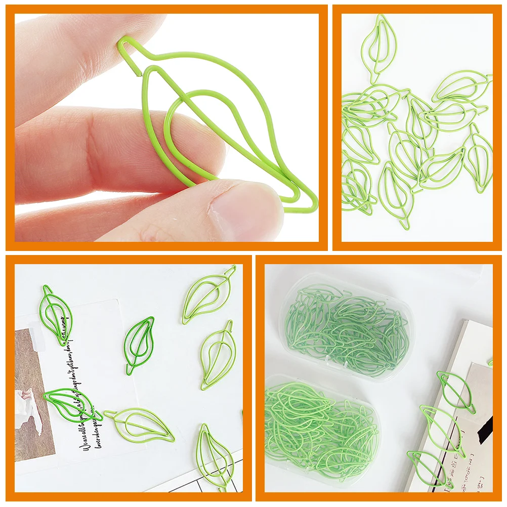 

30 Pcs Creative Paper Clip Clips for File Leaf Paperclip Vintage Small Paperclips Cartoon Office