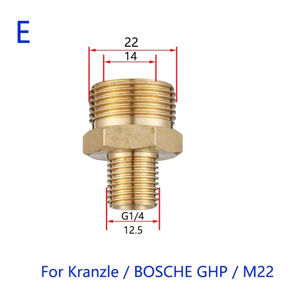 1pc Pressure Washer Snow Foam Adapter Connector For Karcher For Bosch Snow Foam Lance Foam Nozzle Adapter Car Washer Connectors