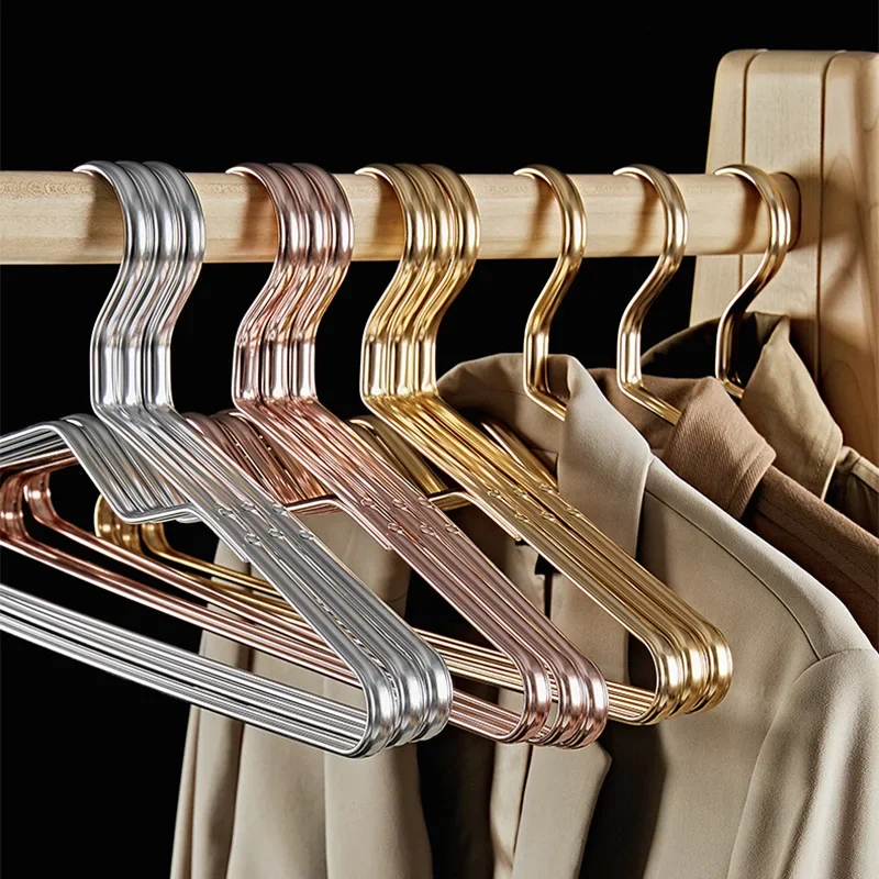 

10/20/30PCS Gold Aluminum Alloy Clothes Hanger,Thickened Small Neckline Hangers for Clothing Store Display,Wardrobe Organizer