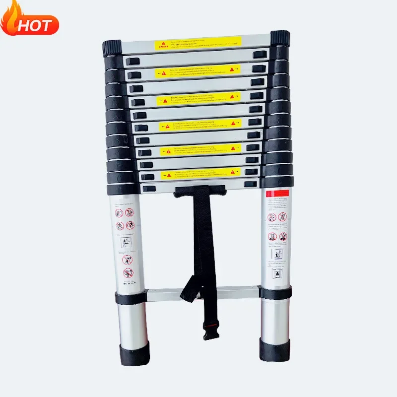 High Quality Aluminum Single Straight Extension Telescopic Ladder