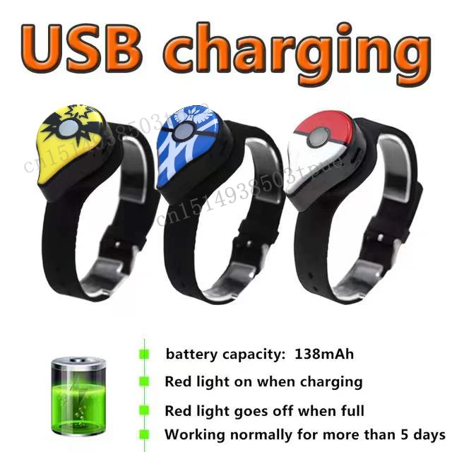 Inteligentna bransoletka z możliwością ładowania ForPokemom Go Plus Auto Catch Obsługa systemu Android i IOS Automatyczny Capturer Elves kompatybilny z Bluetooth