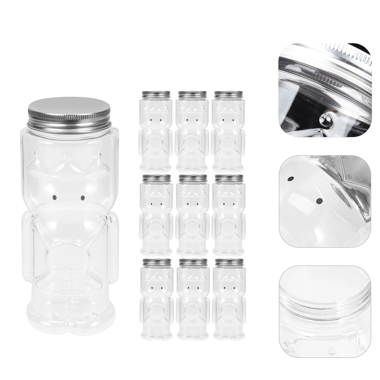 

10 Pcs Yogurt Cups Plastic Bottles Honey Dispenser Containers Smoothie Juice Drink Party Home Portable Kitchen Bar