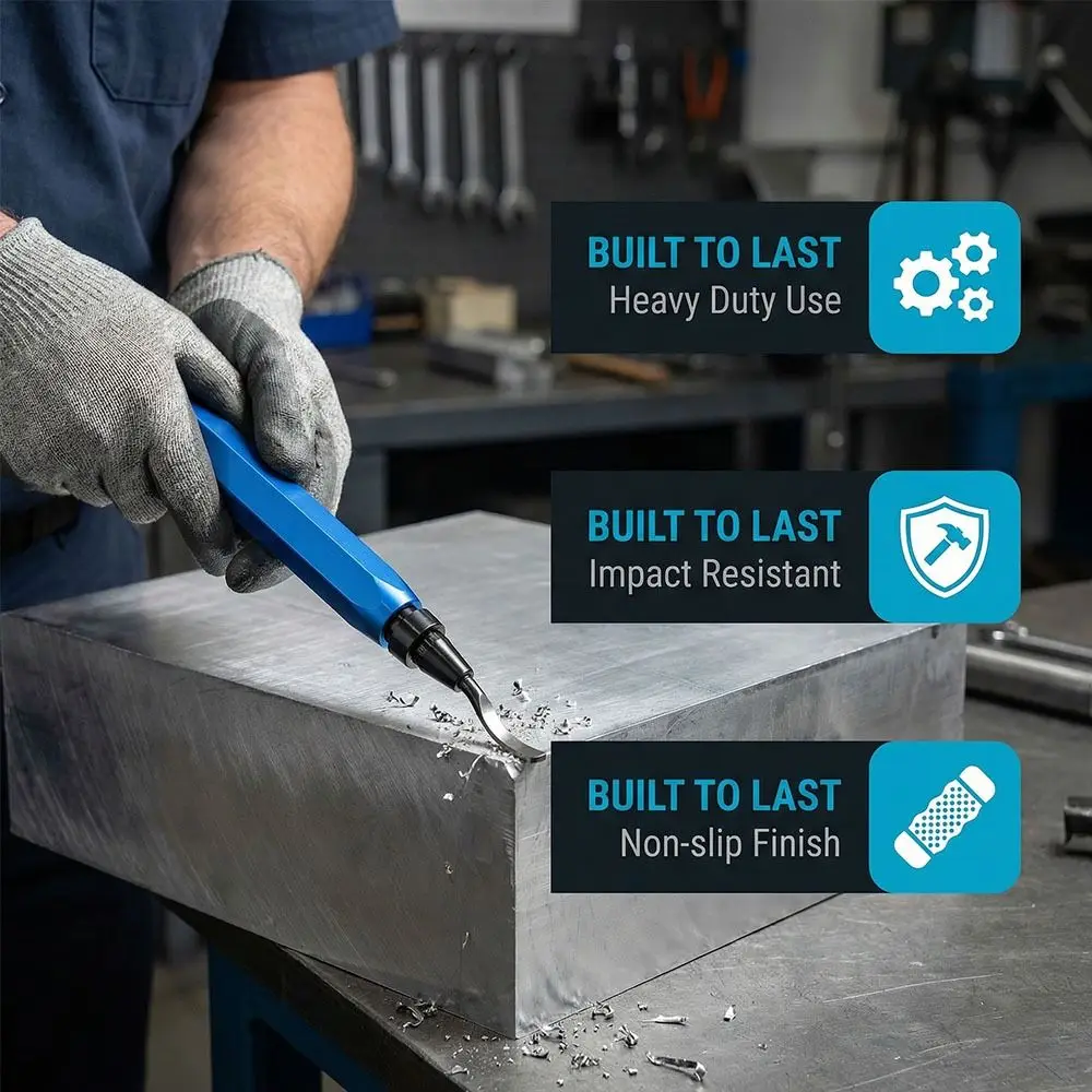 Precision Cutting Metal Burr Cutter Sturdy Ergonomics Edge Cutter Wear-resistant 360° Deburring Tool Pipe Deburring