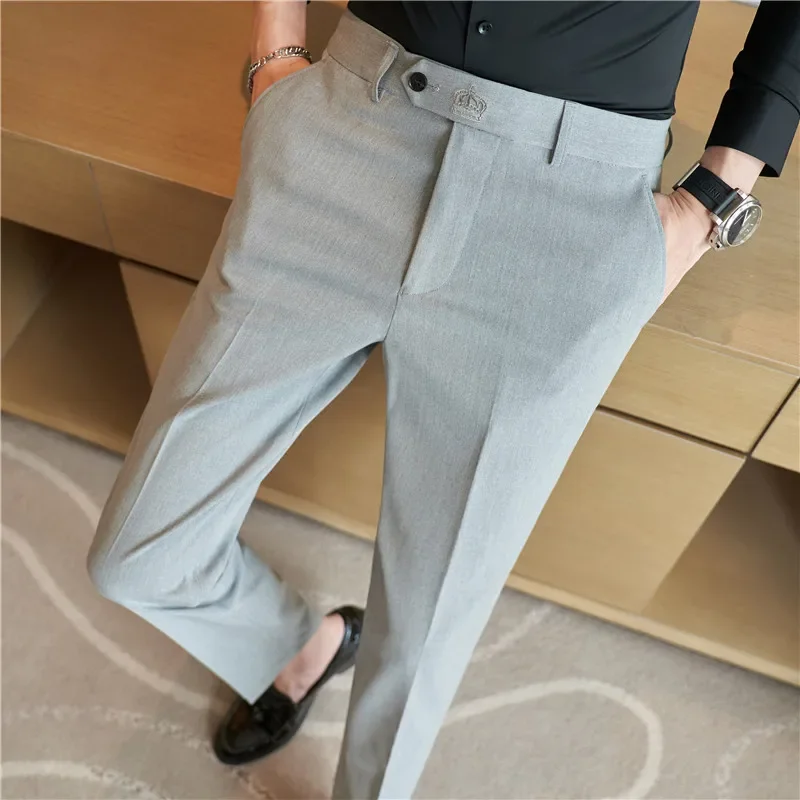 

Men Dress Pants 2023 Autumn New Slim Fit Casual Pantalon Homme Wedding Party Formal Suit Trousers Men Clothing Oversized 28-42