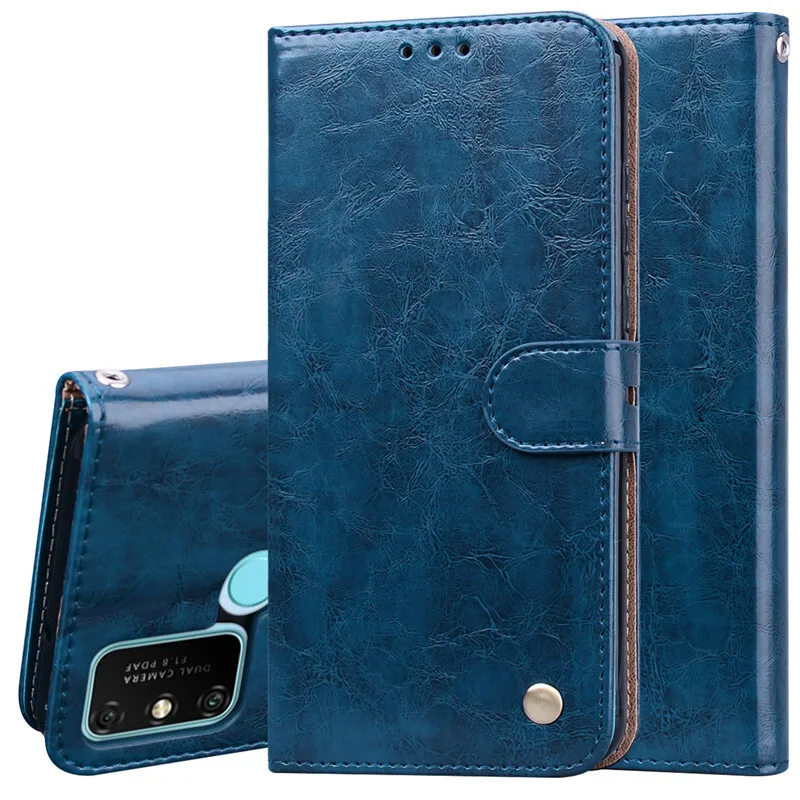 Carteira de couro Flip Card Holder Phone Case, capa do livro magnético para Huawei Honor 9A e 9 A