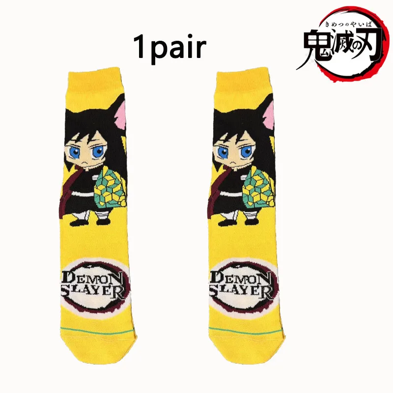 Demon Slayer 1/5 Dual Set Q Version Socks! Nezuko / Tanjiro / Kyojuro Rengoku all together in a cute style, a must-have for tren - view 2