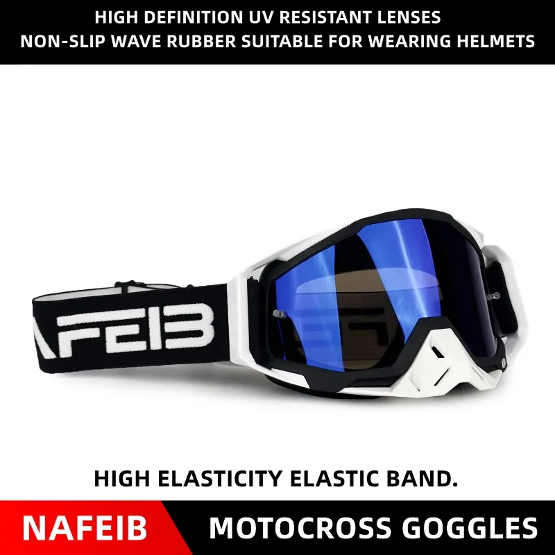 

Motorcycle Goggles, Windproof Dustproof Anti-Fog, Anti-Impact UV400 for Off-Road Riding Skiing, Safety Glasses Men Women