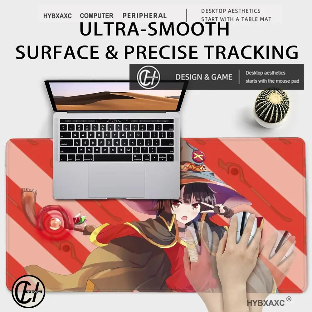 KonoSuba Megumin XXL Mouse Pad Anime Computer Mat 900x400mm Gaming Accessories Kawaii Mousepad Large